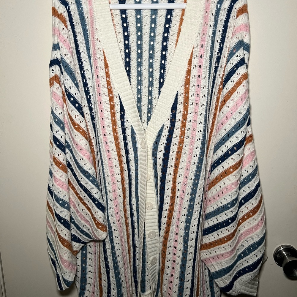 BloomChic Multicolor Striped Cardigan